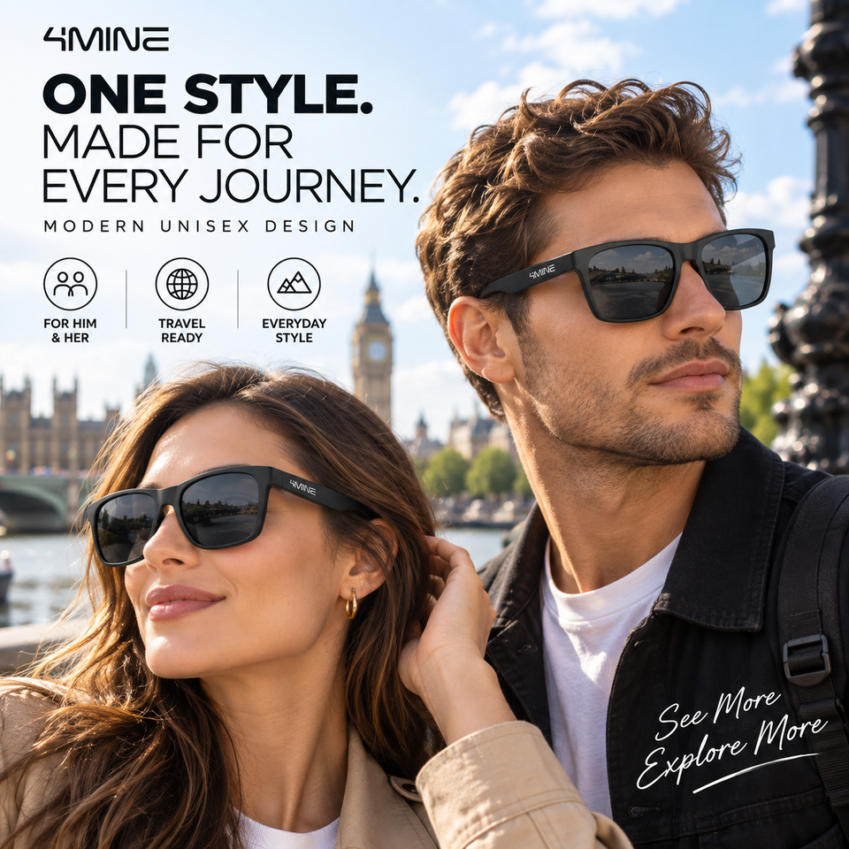 4MINE Polarized Sunglasses for Men & Women – UV400 Protection, Lightweight TR90 Frame, Category 3 Lenses