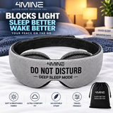 4MINE 3D Blackout Sleep Eye Mask for Side Sleepers & Travel – Detachable Adjustable Eye Cups, No Pressure – Do Not Disturb Deep Sleep Mode -