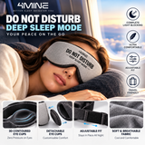 4MINE 3D Blackout Sleep Eye Mask for Side Sleepers & Travel – Detachable Adjustable Eye Cups, No Pressure – Do Not Disturb Deep Sleep Mode -