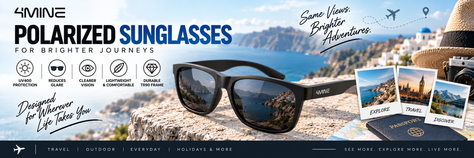 4MINE Polarized Sunglasses for Men & Women – UV400 Protection, Lightweight TR90 Frame, Category 3 Lenses
