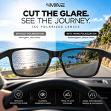 4MINE Polarized Sunglasses for Men & Women – UV400 Protection, Lightweight TR90 Frame, Category 3 Lenses